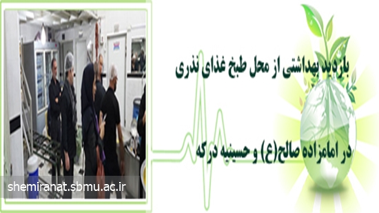 بازدید بهداشتی از محل طبخ غذای نذری در امامزاده صالح(ع) و حسینیه درکه 